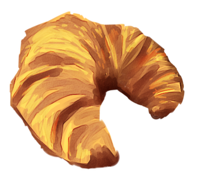 A croissant. Just that. I drew it. A croissant. Just that. I drew it.